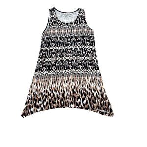 Soma Women's Sleeveless Animal Print Lounge Tunic Tank Top Size M